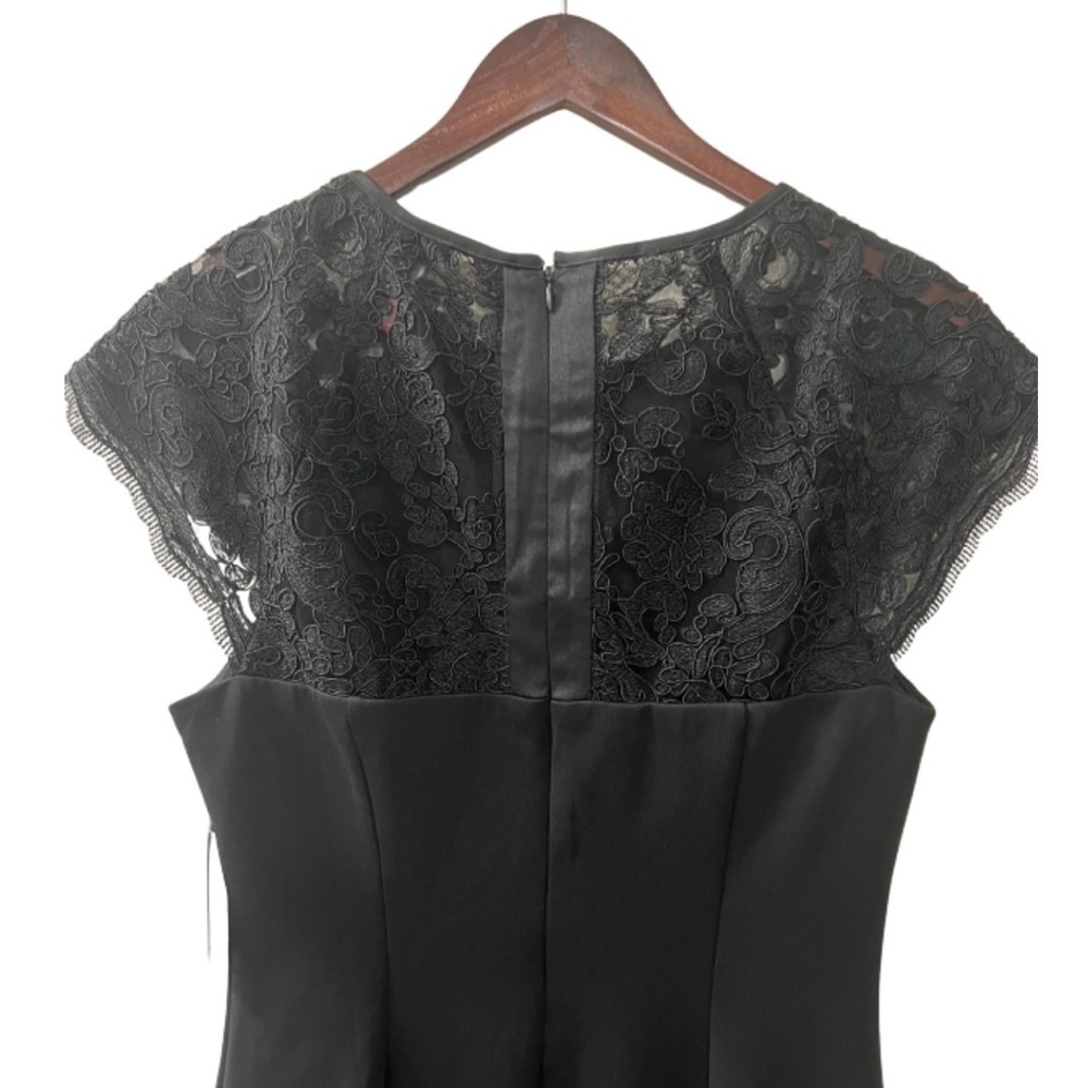 Vince Camuto Black midi dress with lace size 10 NWT Women - Picture 4 of 11